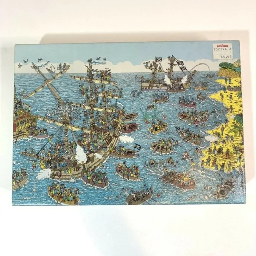 Vintage Jigsaw Puzzle Where’s‎ Waldo Pirate RARE